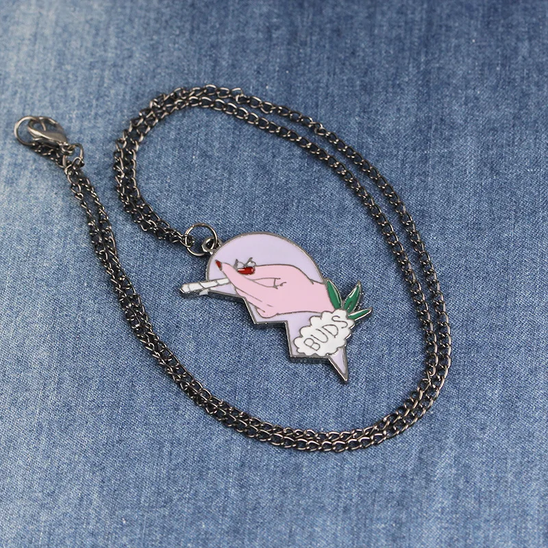 

2Pcs Best Buds Metal Pendant Necklace Lighter and Cigarette Forever Friends Best Couple Necklace Trendy Jewelry Accessories Gift