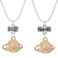 fashion crystal ufo necklace for women unicorn pendant necklace best friends jewelry
