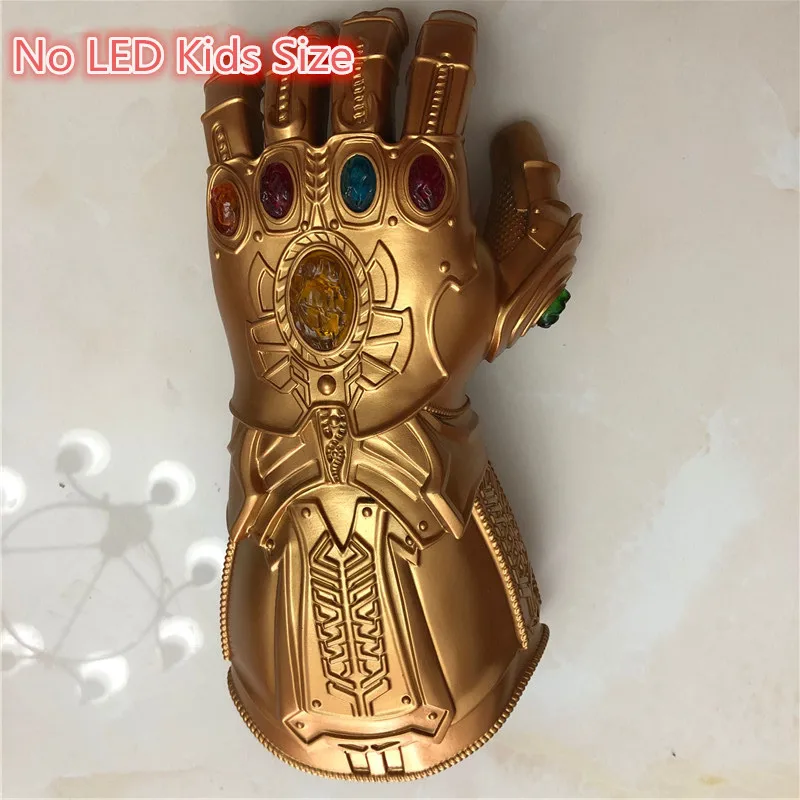 Thanos kid no led 1: 1 светодиодный светильник Thanos Gauntlet Военные перчатки косплей Хэллоуин костюм реквизит Endgame 4 Quantum - Цвет: Thanos kid no led