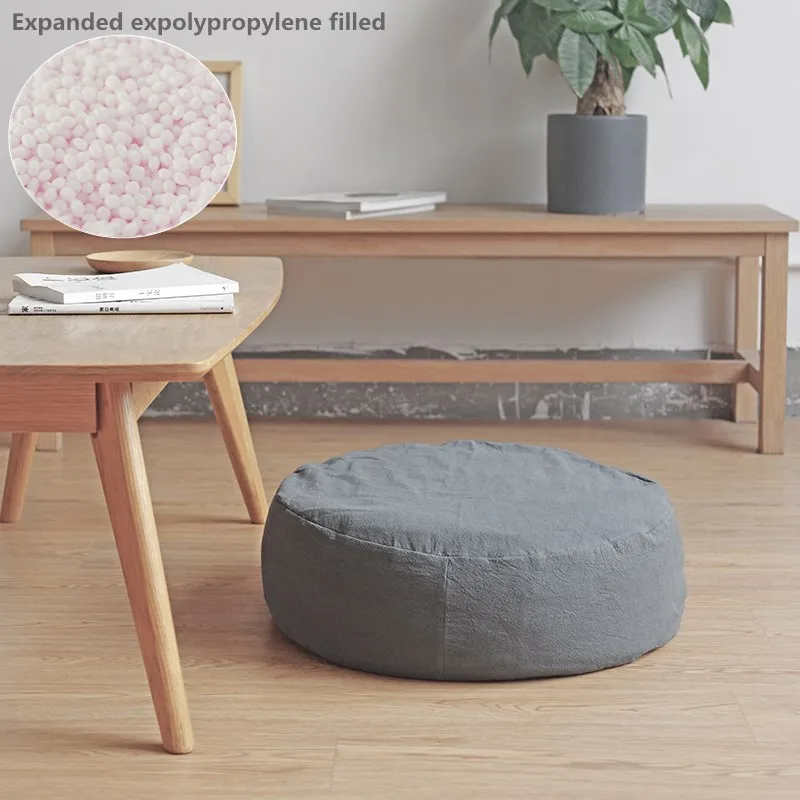 8 расцветок твердой древесины японский хлопок футон подушка для пола EPP заполнены