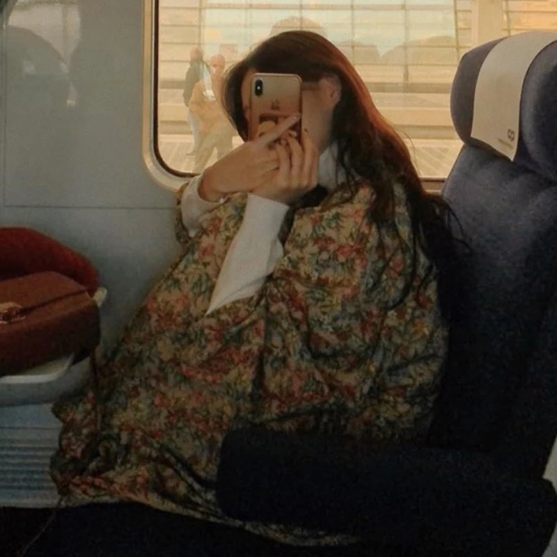 

Dress Long Vintage Robe Longue Vestido Largo Vintage Oil Painting Feeling Dress One Piece a Line Puff Sleeve