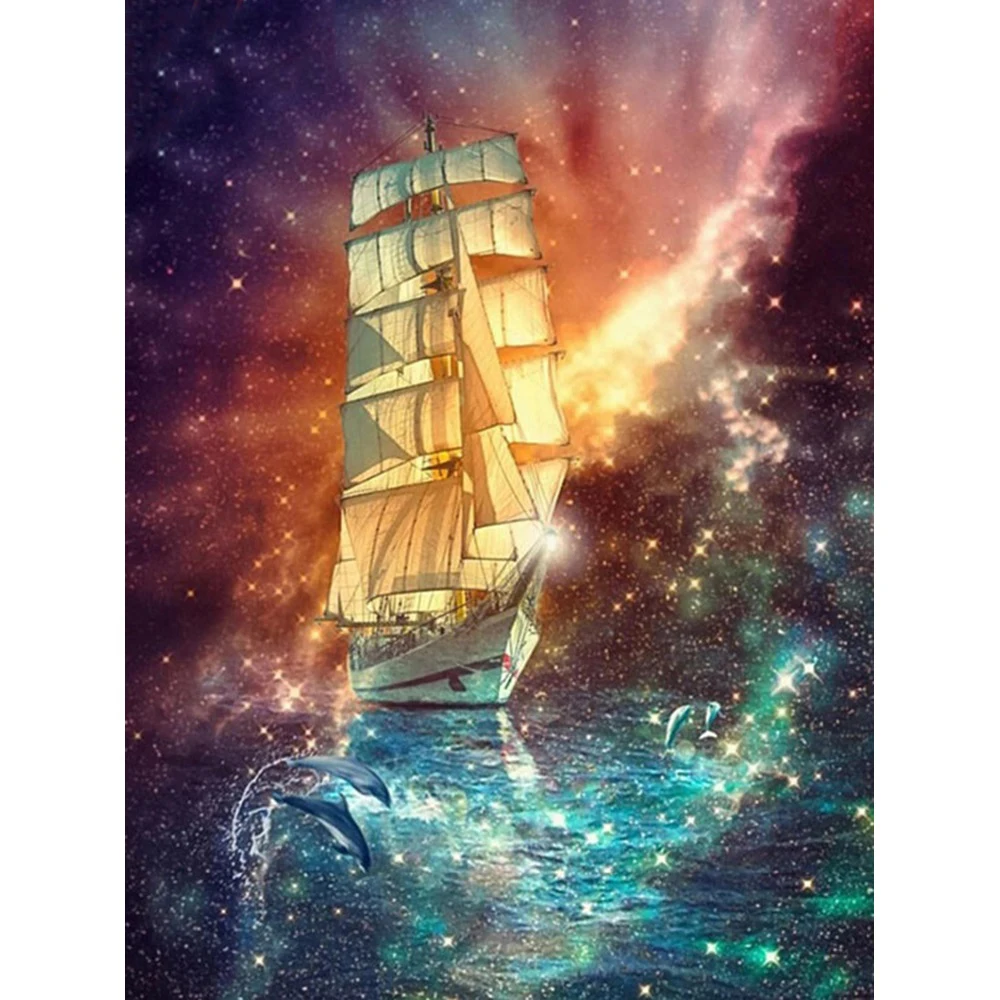 5D DIY Алмазная живопись NIANHUA полный круглый/квадратный пейзаж с - Цена: 