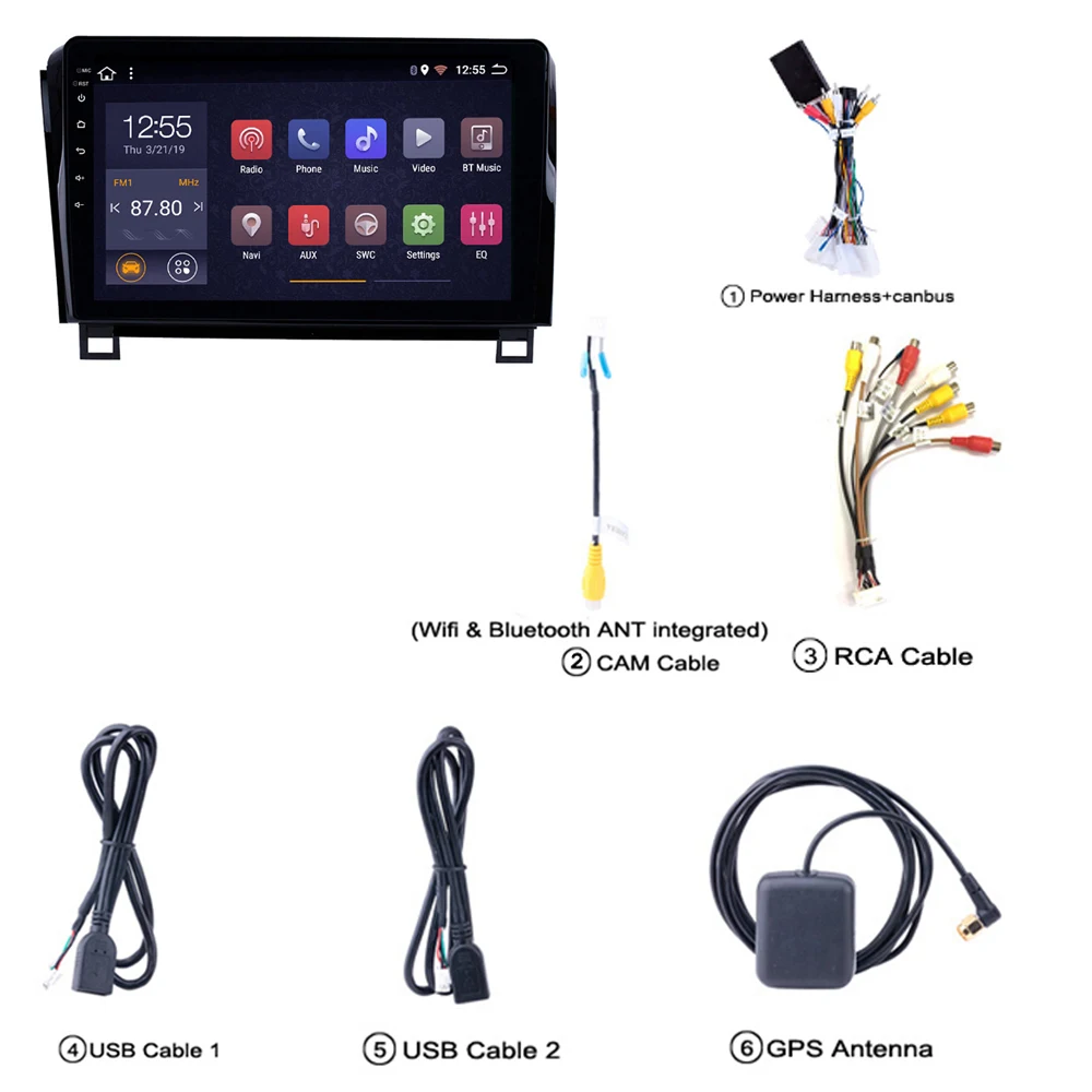 Автомагнитола для Toyota Tundra 2007-2013 Sequoia 2008- мультимедийный плеер Поддержка FM carplay SWC wifi мульт-язык Android 8,1