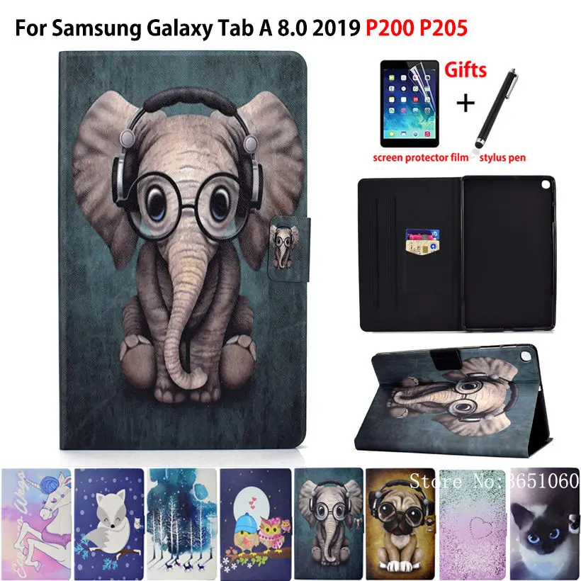 Чехол для samsung galaxy tab A 8 0 2019 с S-образной искусственной кожей | Компьютеры и офис