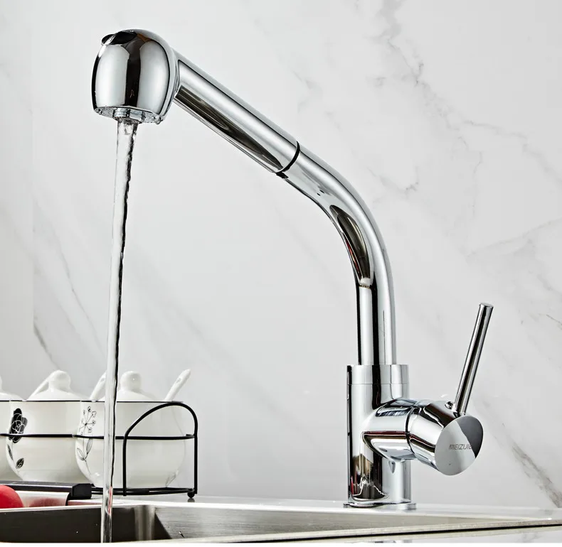 Кухонные краны полностью медный кухонный насос с горячей и холодной водой