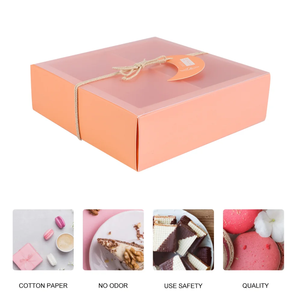 2 шт. квадратные бумажные коробки для тортов|Подарочные сумки и упаковка| |