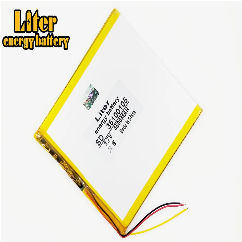 

3 line 3.7V,4500mAH 35100105 (polymer lithium ion battery) Li-ion battery for tablet pc 7 inch 8 inch 9inch