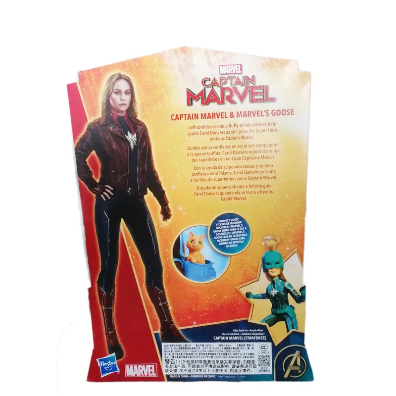 

Hasbro Marvel Action Figures Model Toys Captain Marvel and Marvels Goose Figures Dolls Set Cartoon Collectible Toys Kid Gift New