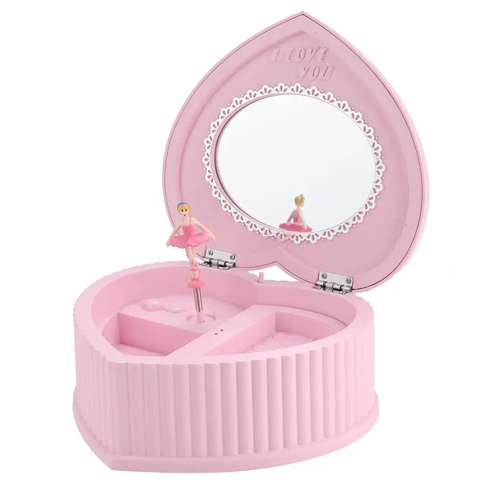 Розовая музыкальная шкатулка для балерины с детскими воспоминаниями Алиса в