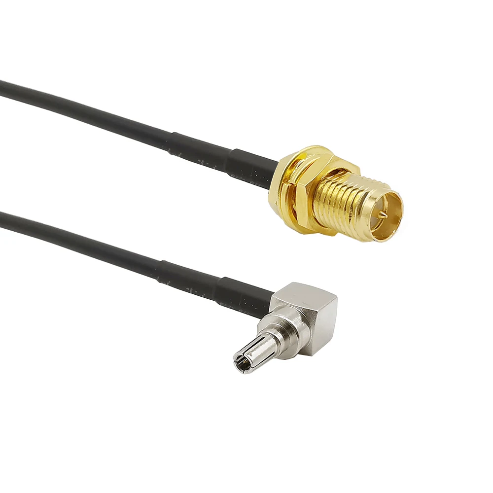 Коннектор RP SMA Мама к штекеру CRC9 папа Прямоугольный коаксиальный кабель RG174 с