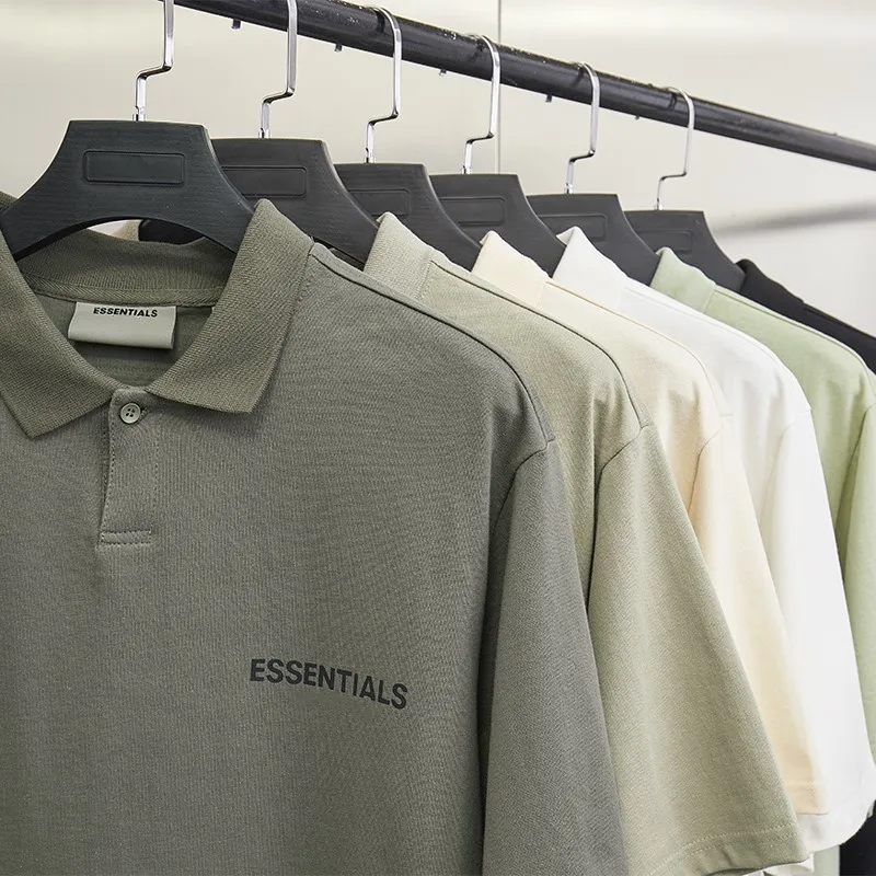 

2020fw high street men's summer polo shirt reflective letter 100% cotton tee hip hop fashion loose oversize Unisex short sleeve