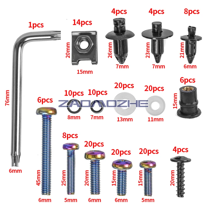 For YAMAHA YZF-R3 R1 R15 R6 R25 Motorcycle Accessories Stainless Steel Full Fairing Bolt Kits Bodywork Screws | Автомобили и