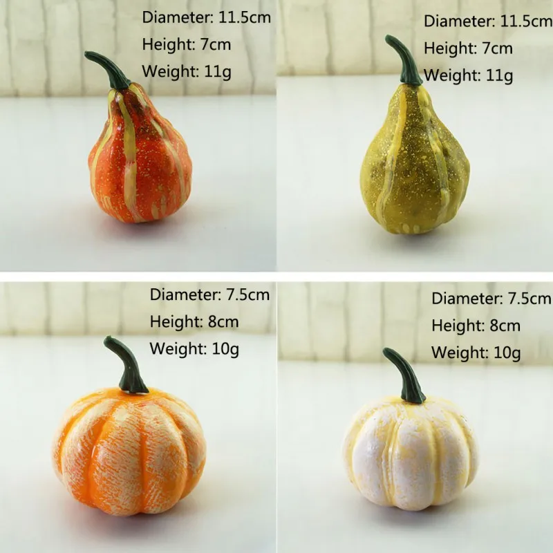 

Artificial Foods Creative Lifelike Simulation Artificial Pumpkins Festive Wedding Halloween Party Home Decoration 11/10/7.7g