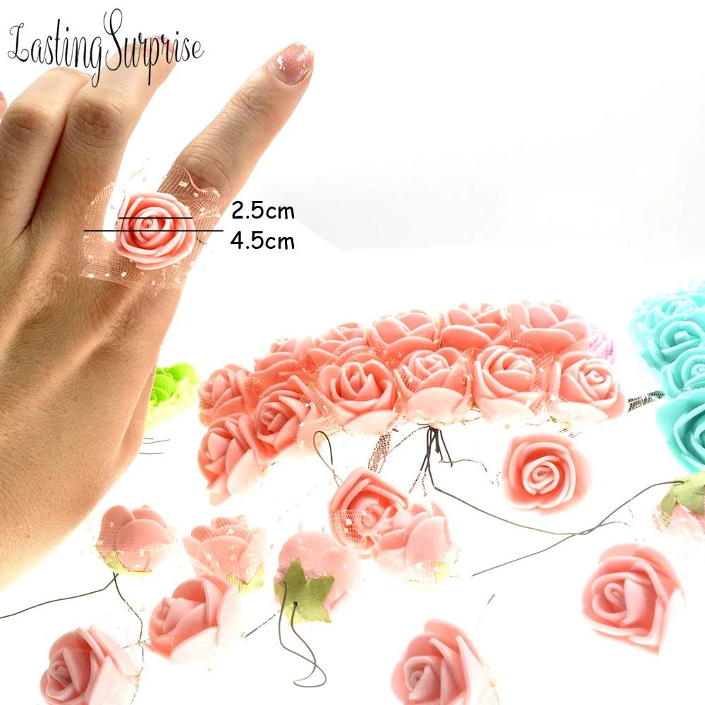 144 шт. искусственные поролоновые розы разноцветные цветы для украшения дома
