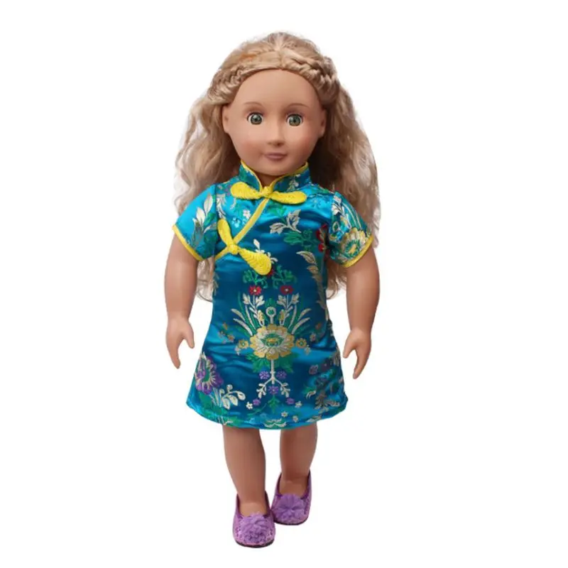 Милое Платье 18 дюймов одежда для переодевания ребенка платье Чонсам Детская