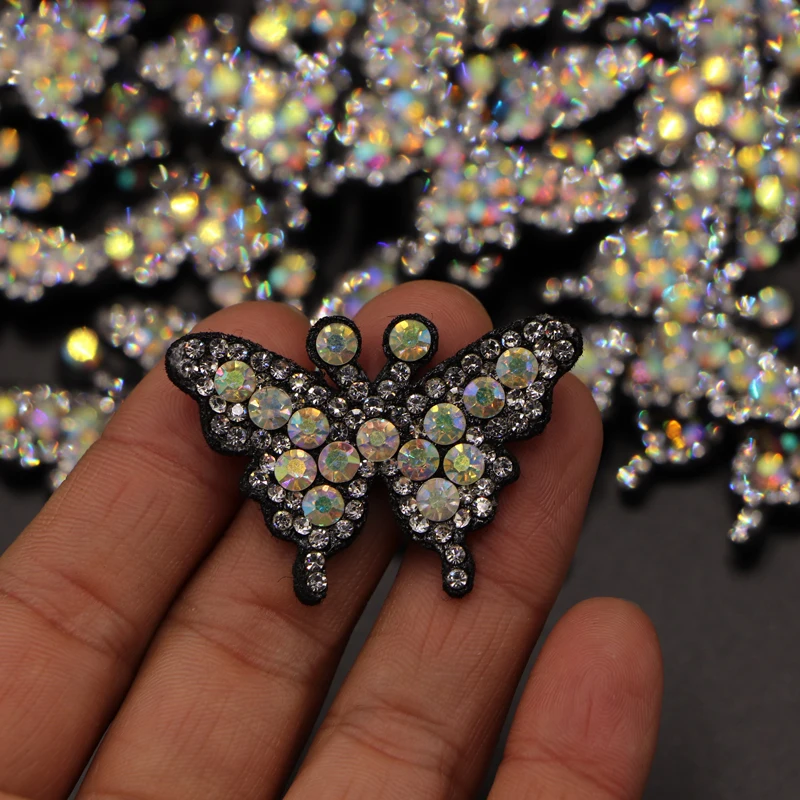 3 шт. блестки Бабочка дизайн исправление стразы патчи для женщин свадебное платье
