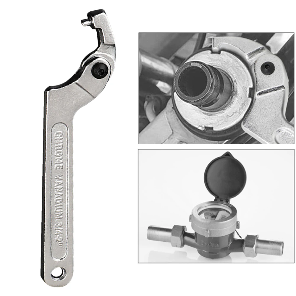 

19-51mm Durable Easy Use Adjustable Size C Shaped Professional Portable Home For Nut Accessories Hook Wrench Hand Tools