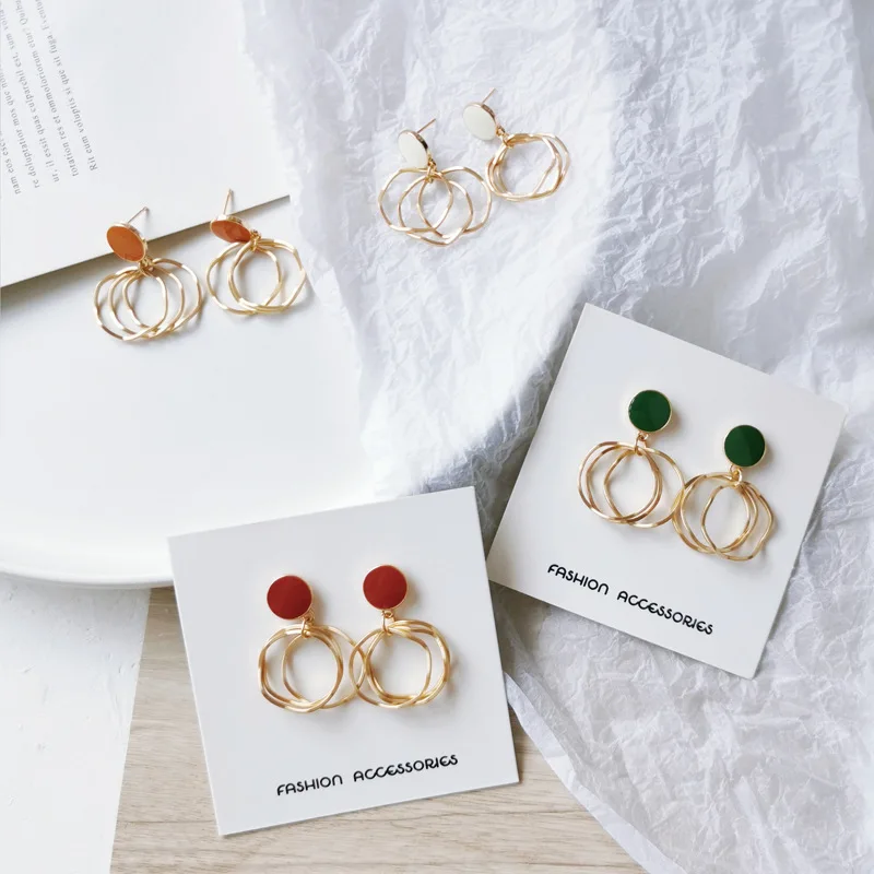 Женские серьги подвески ZRHUA модные с геометрическим рисунком современные