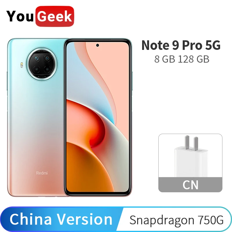 Оригинальный Xiaomi Redmi Note 9 Pro 5G 8 Гб оперативной памяти 128 ГБ ROM Snapdragon 750 Octa Core 6 67 ″ 120