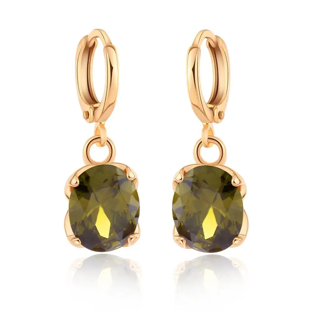 3 цвета висячие серьги 585 цвет розовое золото длинные Женские Ювелирные изделия