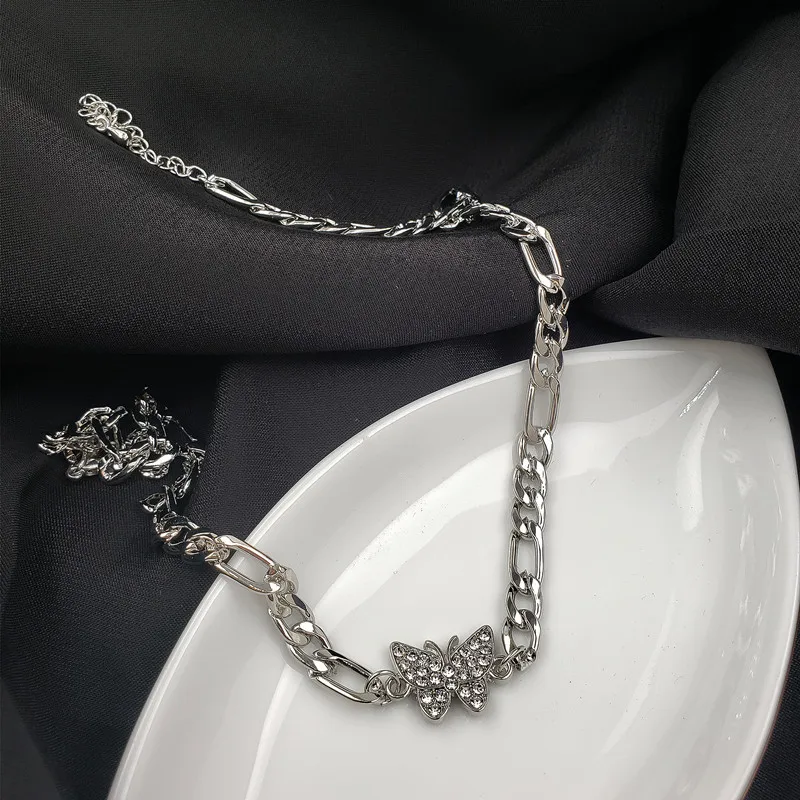 Темпераментный Алмазный светильник-бабочка роскошное тонкое ожерелье-чокер для