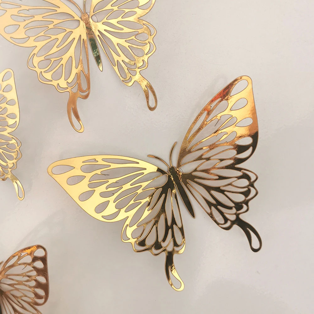 

12 Pcs/Set 3D Wall Stickers Hollow Butterfly for Kids Rooms Home Wall Decor DIY Mariposas Fridge stickers Room Decoration