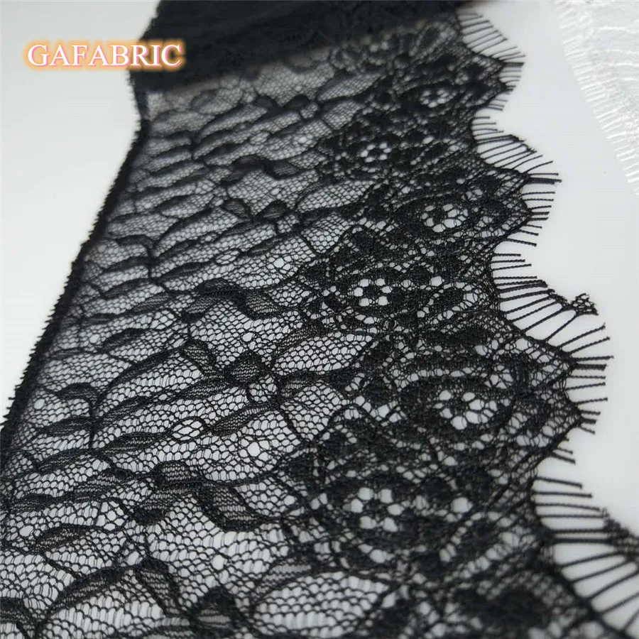 3 ярдов/шт. 10 см ширина черная/белая вуаль кружевная отделка вышитая лента для