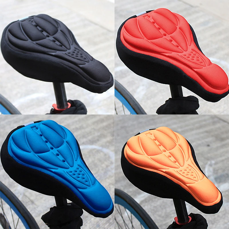

MTB Mountain Bike Cycling Thickened Extra Comfort Soft Silicone 3D Gel Pad Cushion Cover Bicycle Saddle Seat 4 Colors