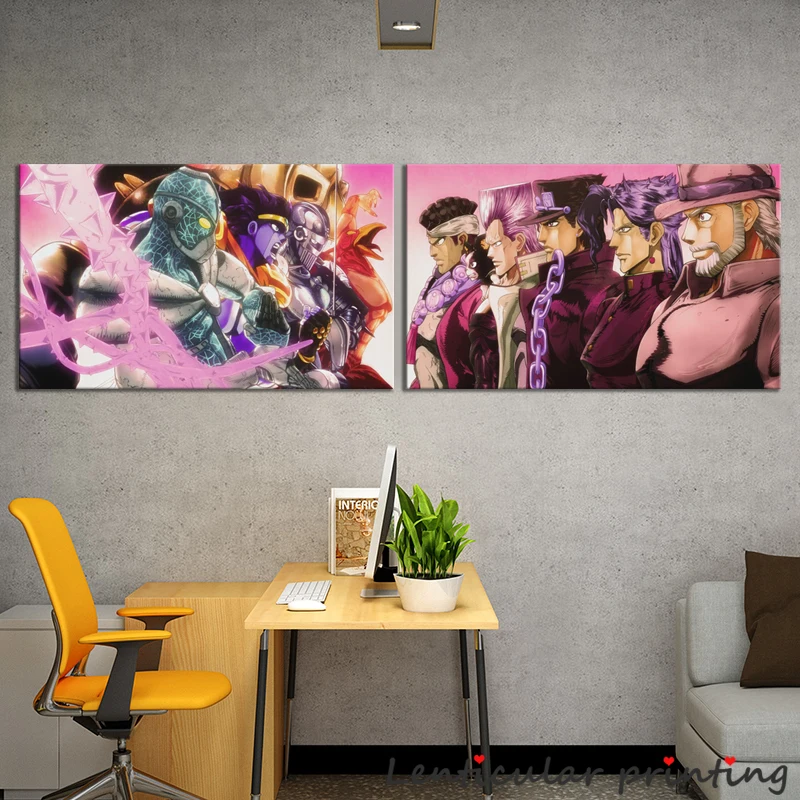 

New Design Anime JoJo's Bizarre Adventure Poster Animation Boy Picture Prints on Canvas Bedroom Decor
