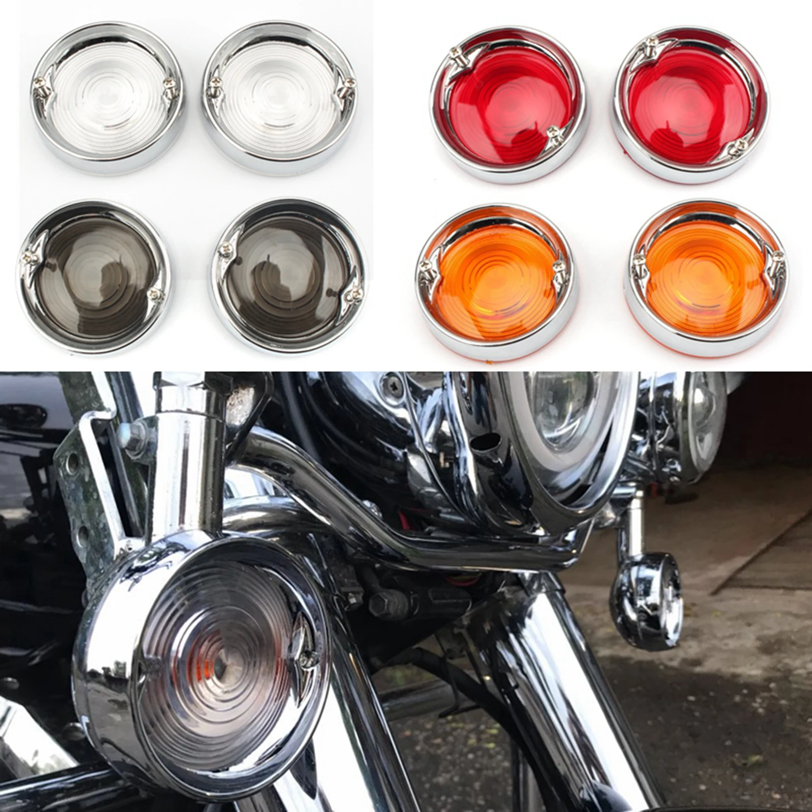 

Световой сигнал поворота крышки объектива ободок для Harley Touring Tour Glides