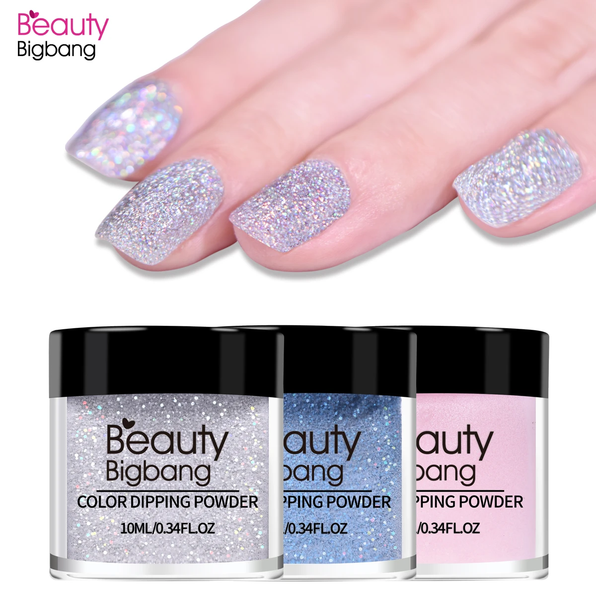 

Beautybigbang 10ml Chameleon Mirror Nail Glitters Dipping Powder DIY Nail Chrome Pigment Dust Manicure Nail Art Decoration