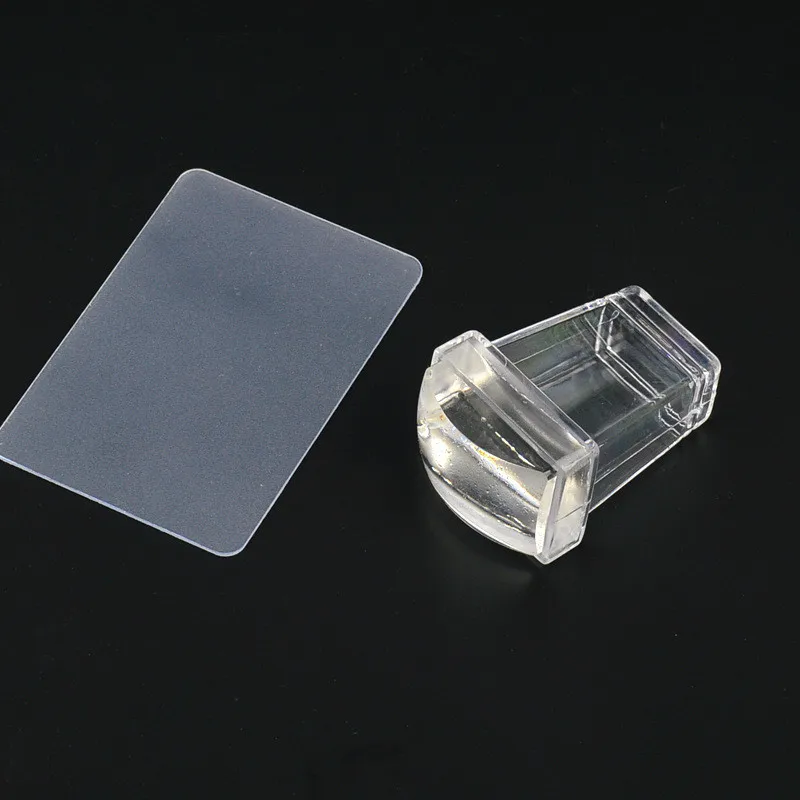 Силиконовый скребок для ногтей набор металлических ручек дизайна штамп