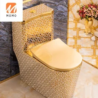european style luxury gold household toilet gold toilet art toilet water saving anti smelling biological toilet closestool