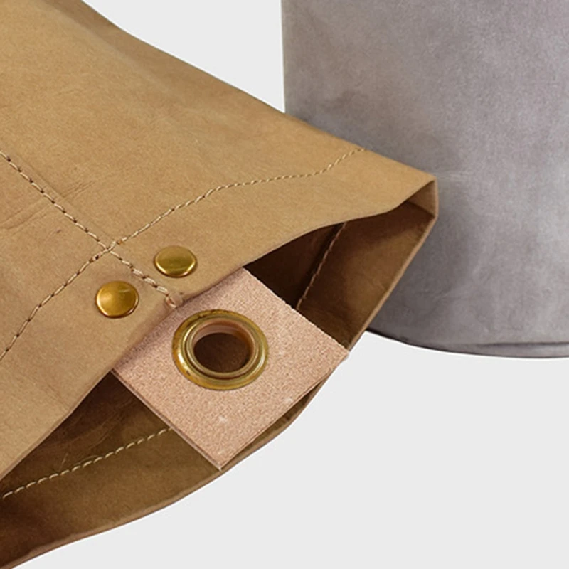 Моющиеся крафт бумага Storag мешок Складные Висячие Сумки повторное использование