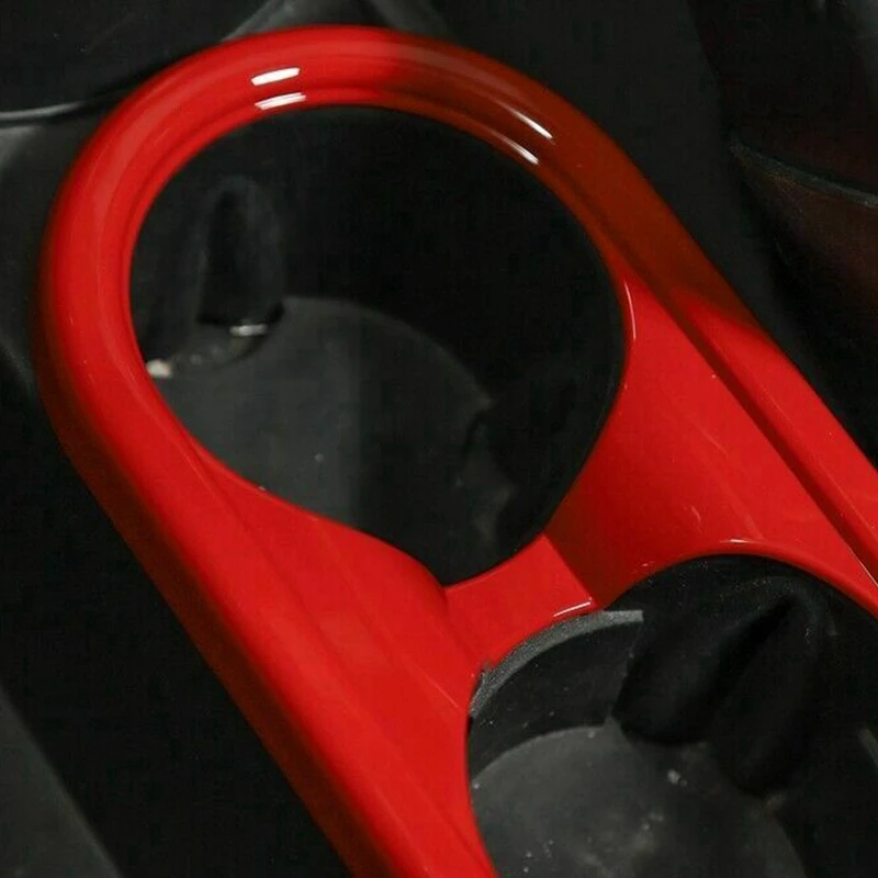 

Red Gear Shift Panel & Cup Holder Cover Trim Ring for Jeep Wrangler JK 2007-2010