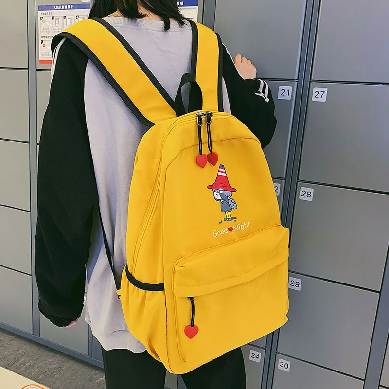 Ins wind школьный женский корейский милый маленький красный рюкзак с принтом для