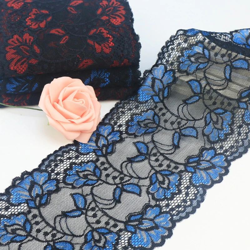 

Кружевная отделка, черная, красная, синяя, ширина 15 см