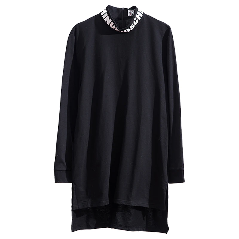 

M-4XL Men's Trendy Exquisite Spring 2020 New Slim Medium Long Collar Black Long Sleeve Top Hair Stylist Stage Wear Nightclub Hip