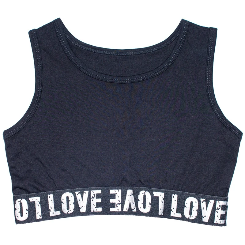 

Girls Camisole Sports High Waist Vest Exposed Belly Button Slim Jazz Dance Hip-hop Clothes Thin Summer Kids Midriff-baring Tops