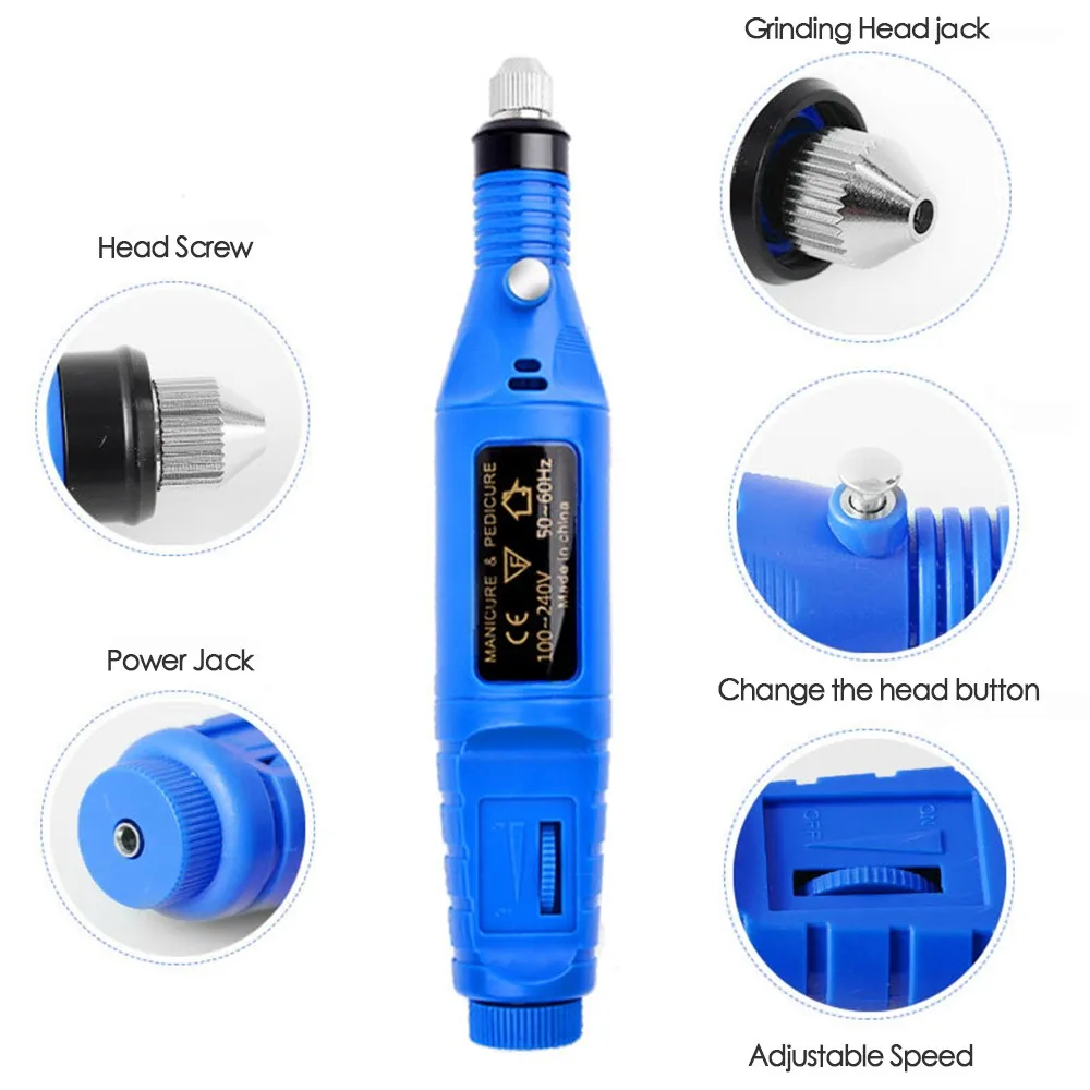 Новинка дрель для ногтей электрическая пилка акриловая легко управляемая