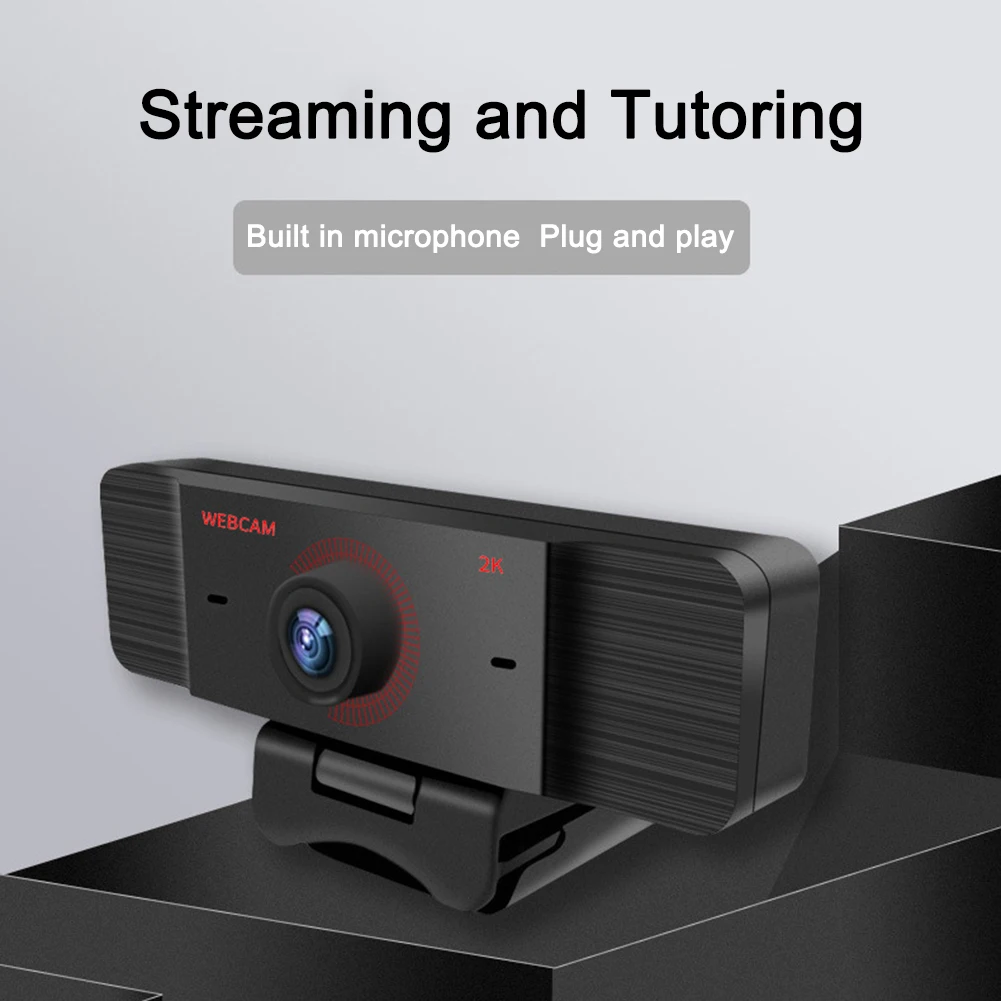 

Webcam 2K Full HD 1080P Web Camera With Microphone USB Plug Web Cam For PC Computer Mac Laptop Desktop YouTube Online Education