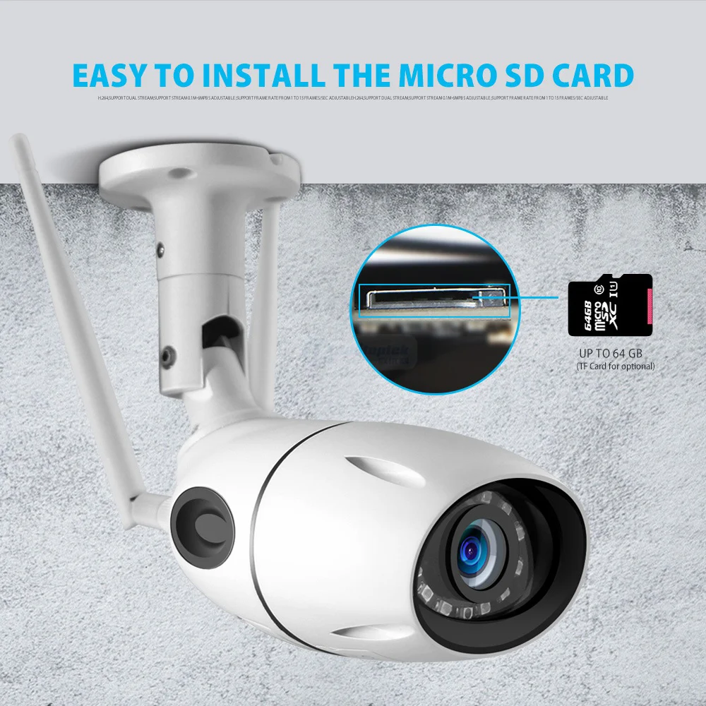 Цилиндрическая IP-камера видеонаблюдения HD 5 МП Wi-Fi 1080P | Безопасность и защита