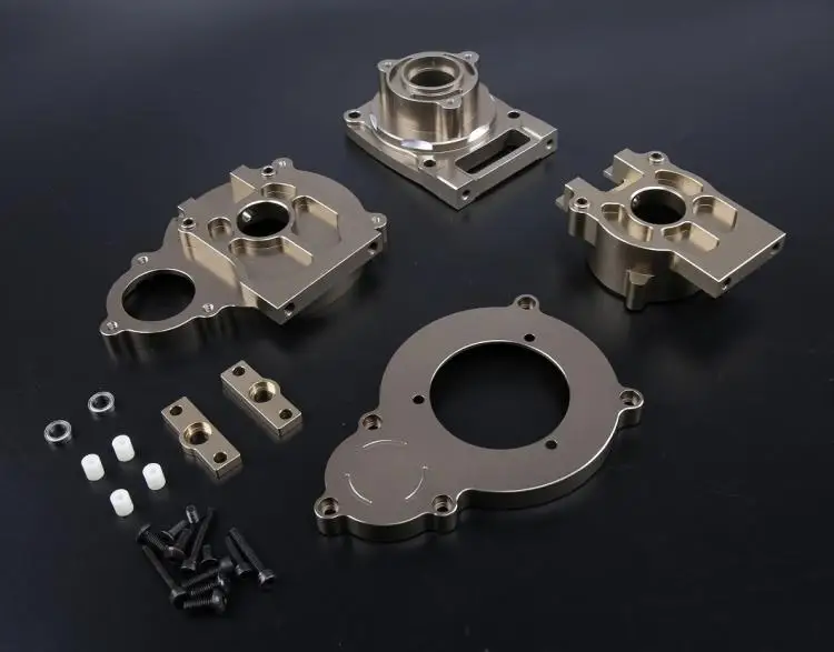 CNC точность обработки Полный металлический закрытый центральный дифференциальная коробка передач Корпус Комплект для LOSI 5IVE-T ROVAN ROFUN LT KM X2