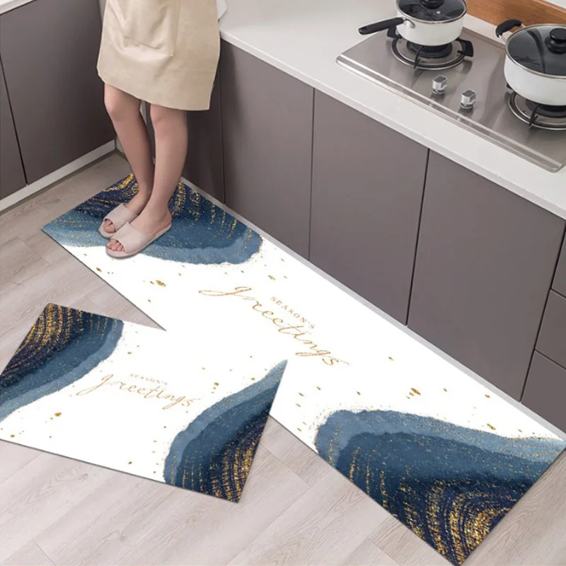 Длинный кухонный коврик Противоскользящий для ванной напольные коврики в