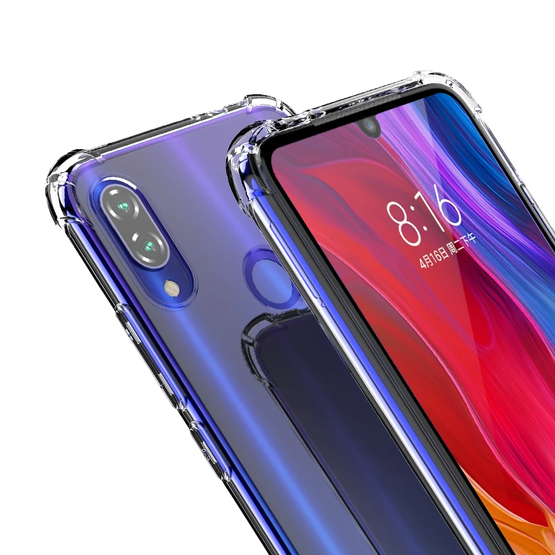 Прозрачный противоударный чехол для Redmi Note 7 5 прозрачный мягкий из ТПУ Для Xiaomi Mi 9