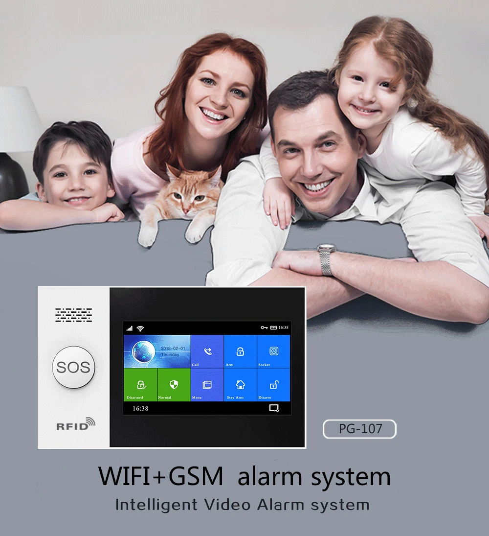 Беспроводная сигнализация MULO Tuya Smart Home система беспроводной безопасности для