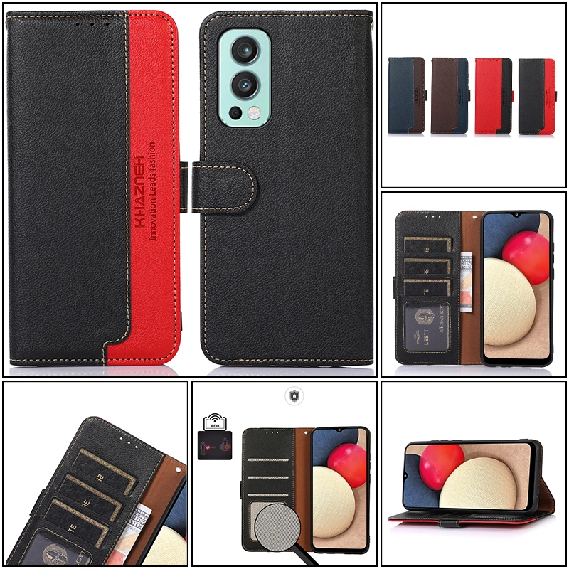 

Anti-theft Brush Premium Fashion Flip Leather Case For One Plus 8 9 9R Pro Z 8T Nord 2 N10 N100 CE N200 Card Slot Wallet Cover