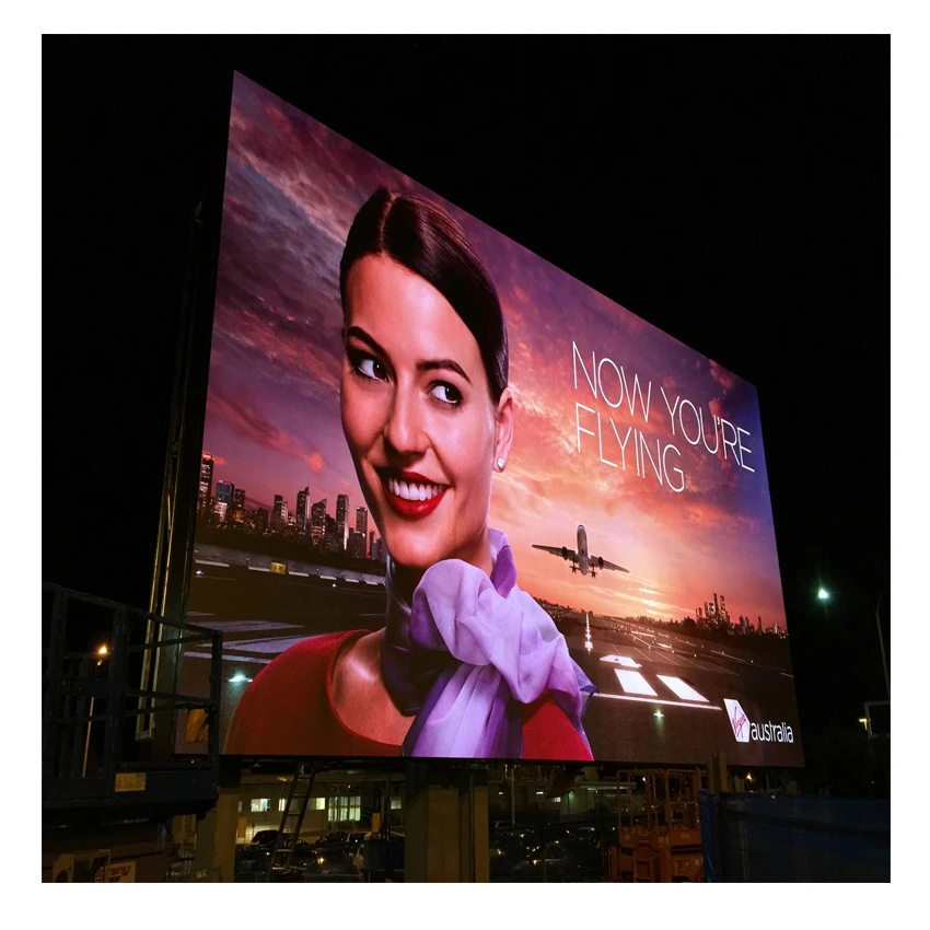 Светодиодный рекламный щит наружный P4 SMD RGB Полноцветный 512*512 мм литой под