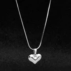 Ожерелье для женщин из нержавеющей стали, цепочка до ключиц для влюбленных, ожерелье с маленьким персиковым сердцем, Женский комплект ювелирных изделий, оптовая продажа