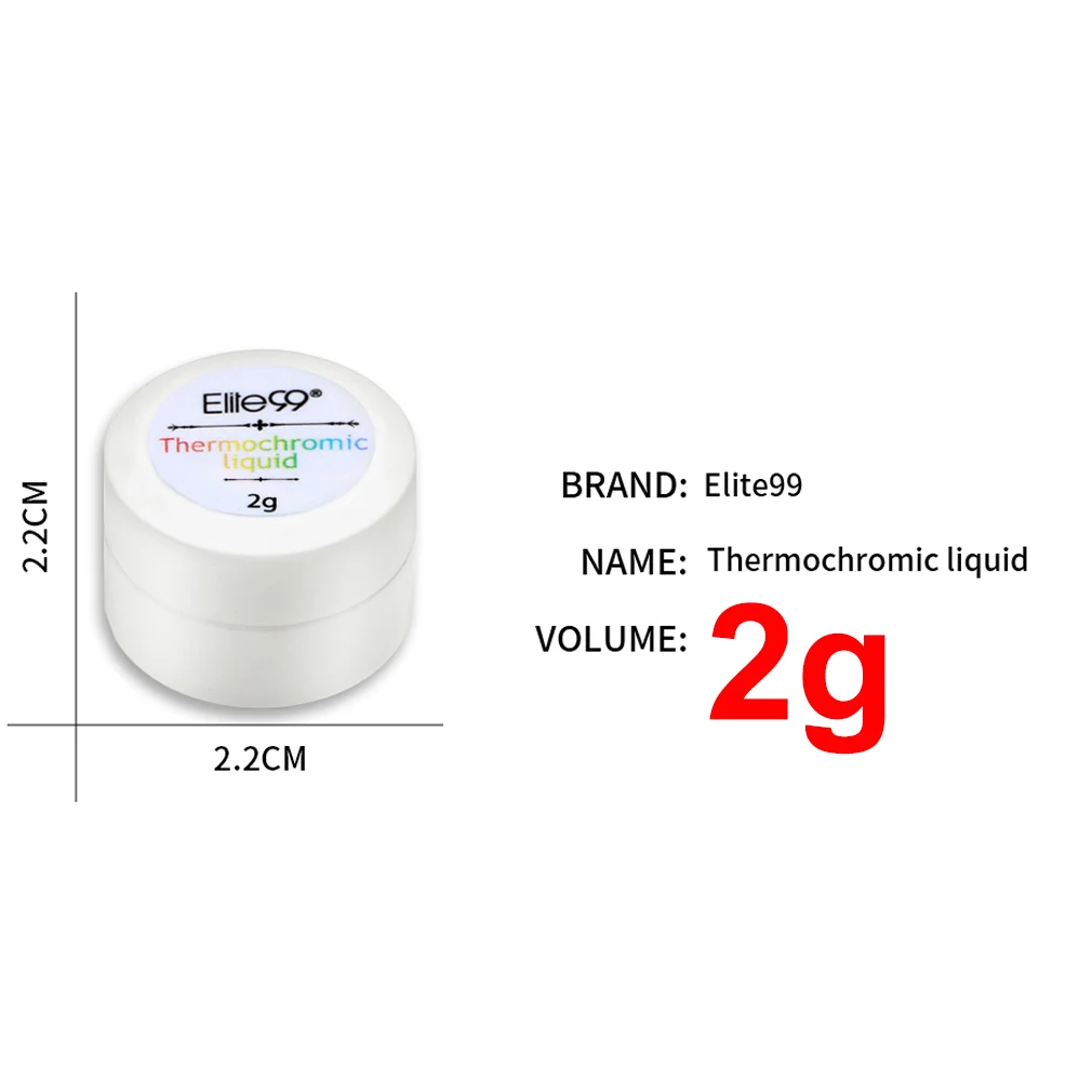 

Elite99 Thermochromic Liquid Auroras Nail Touch Changing Color Liquid Nail Gel Polish Black Color Needed Soak Off Nail Art Paint